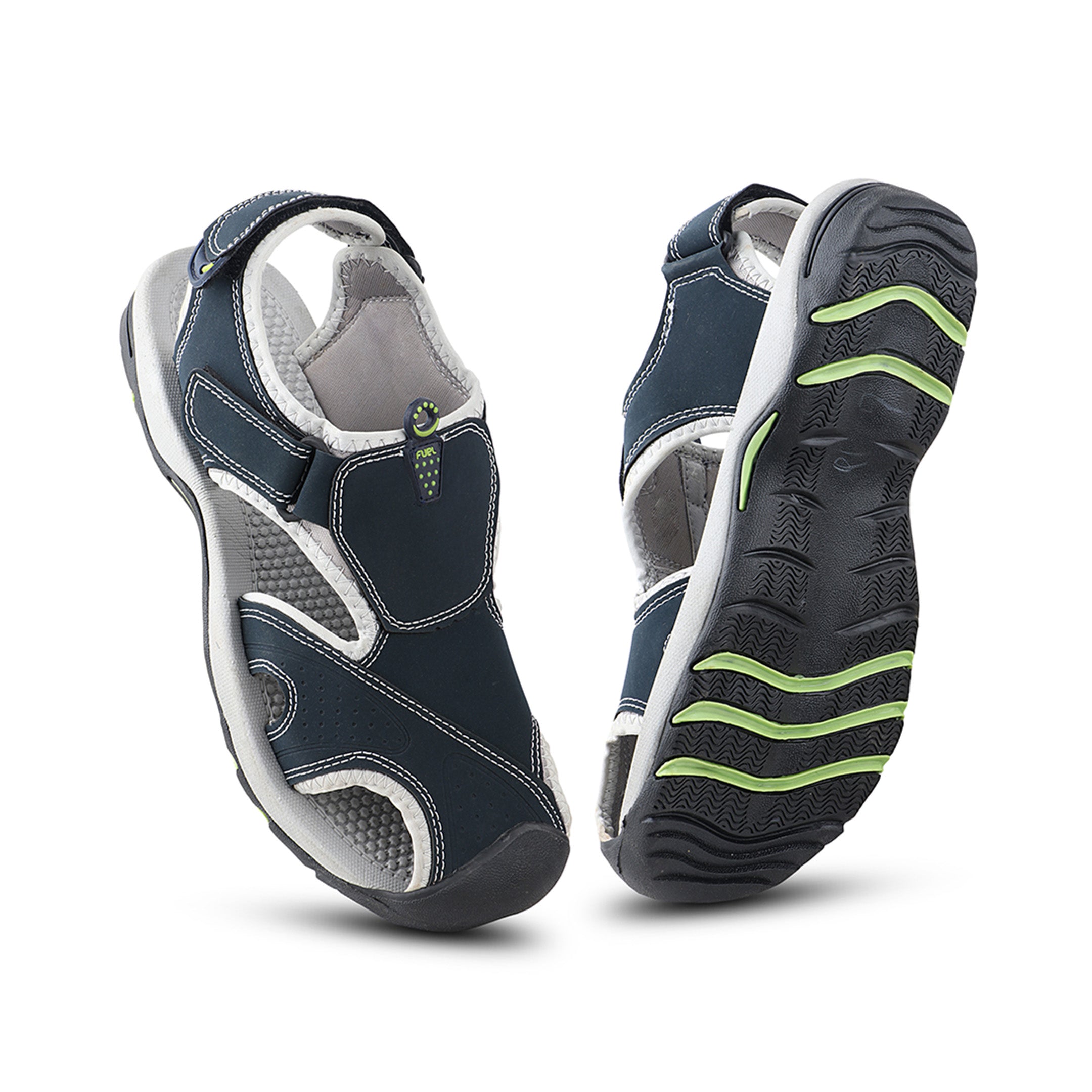 Fuel Soldier-04 Fisherman Sandals for Men (Navy-Grey)