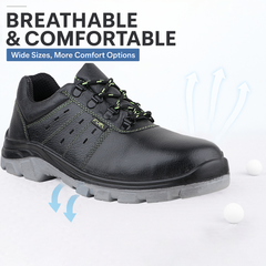 FUEL Squad DD Safety Shoes for Men Industrial PU Single Density Sole, 200J Steel Toe, Energy Absorption (Sizes -6UK - 11UK/India) (Copy)