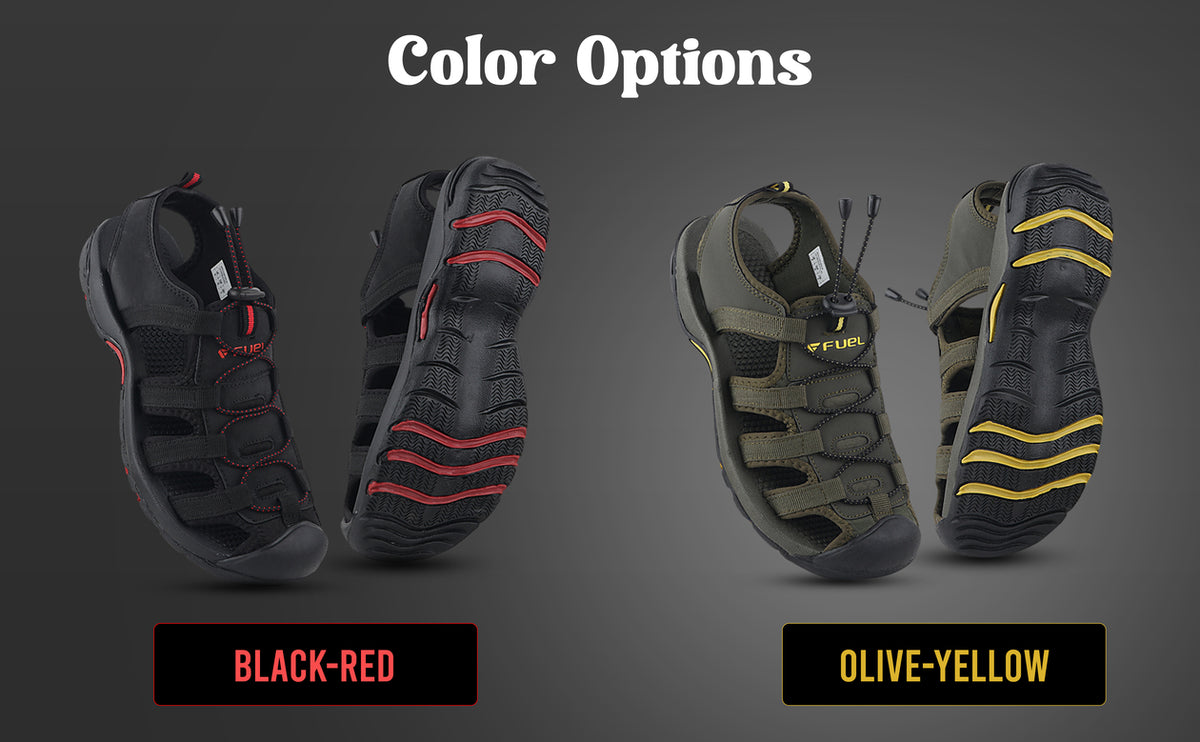 FUEL Soldier-06 Stylish Outdoor Fisherman Sandals Men (Black)