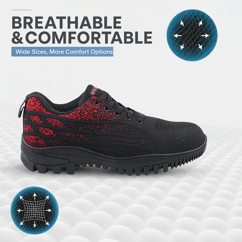 FUEL Trendy Strong Knitted Fabric with Rubber Sole Safety Shoes