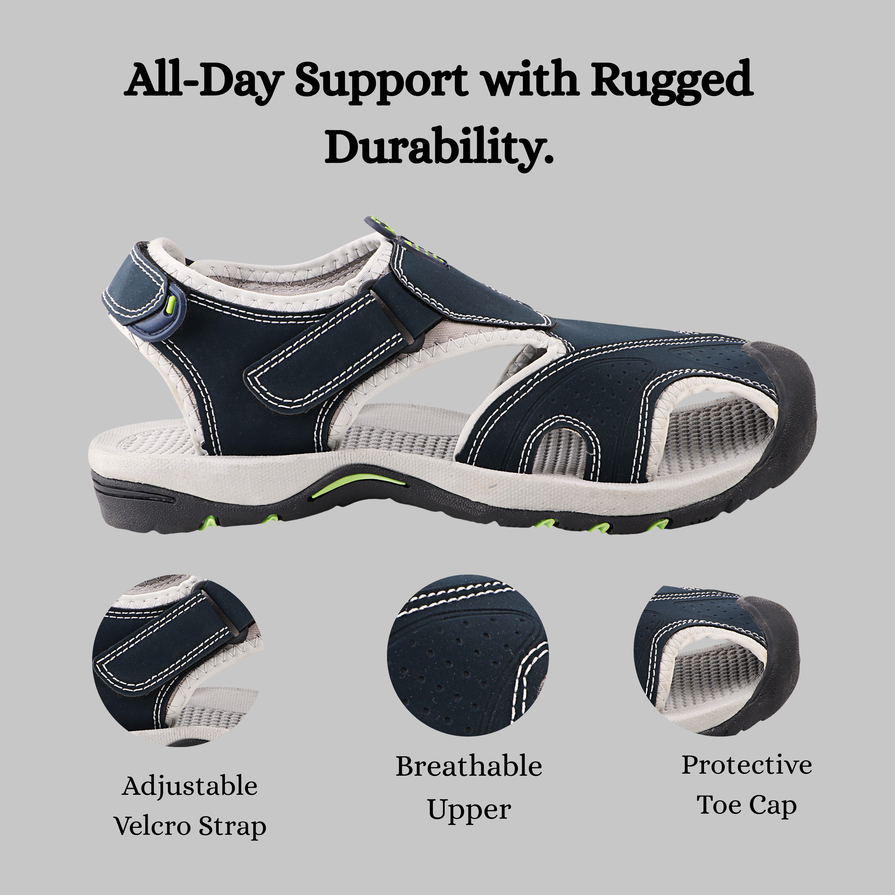 FUEL Soldier-04 Fisherman Sandals for Men (Navy)