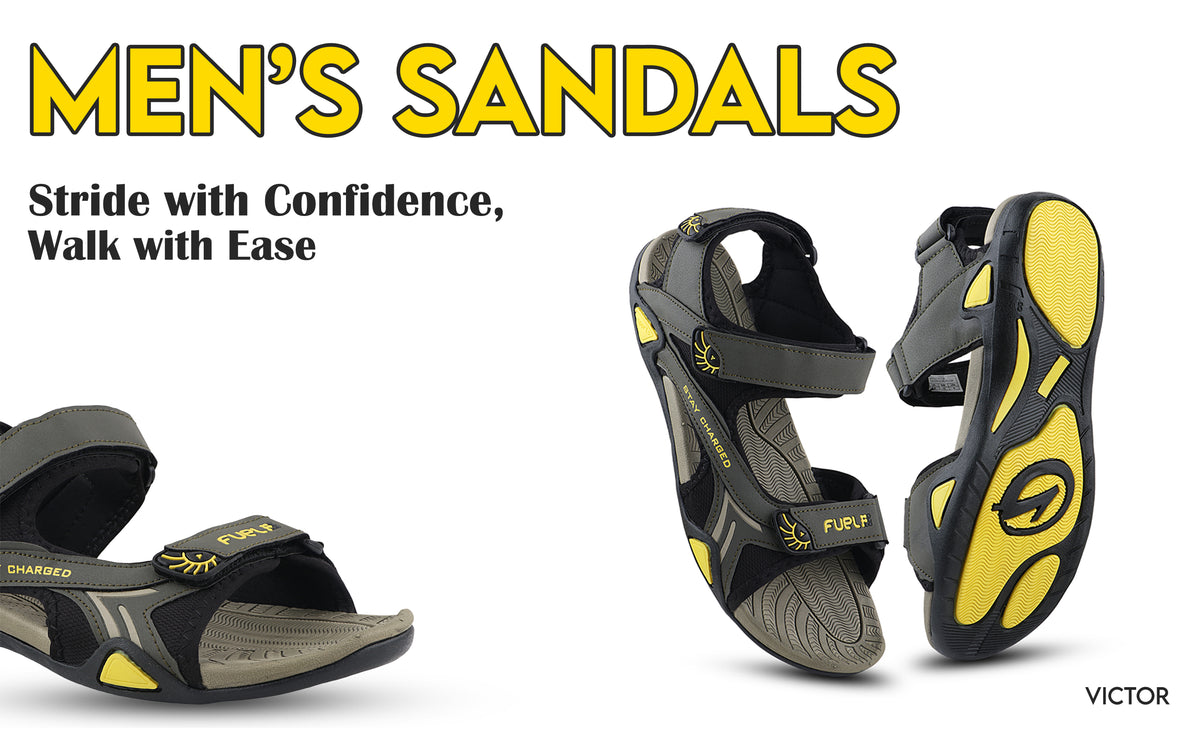 FUEL Victor Casual Sports Sandals For Men's (Olive)