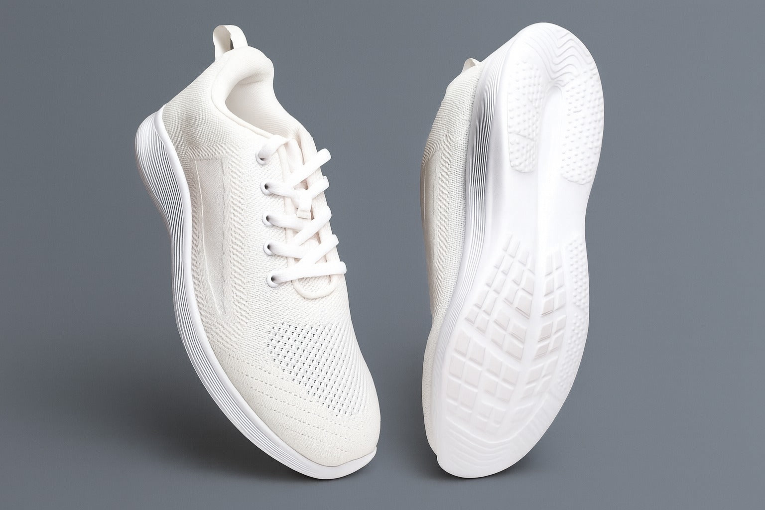 FUEL Skyfit White Lightweight Running Casual Sports Shoes for Women with EVA Sole for Daily Wear