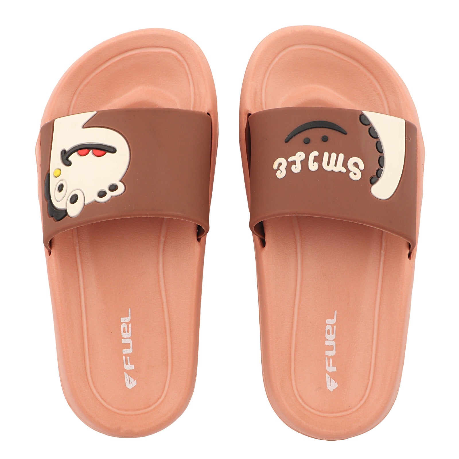 Fuel SLF-02 Flip Flop 4 to 10 Year Kids (Peach & Brown)