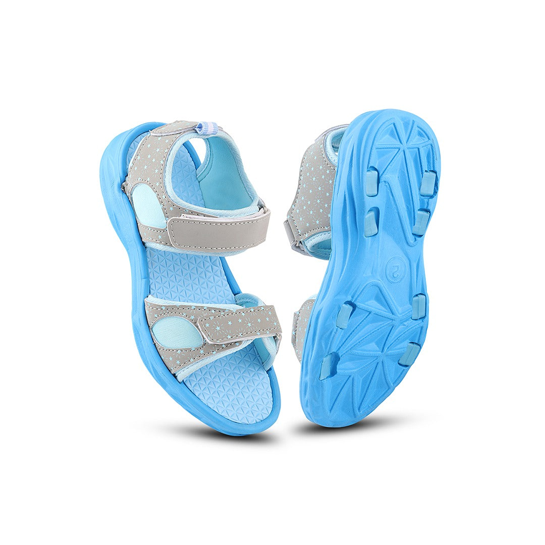 Fuel Yug Kids Sandals (Sky Blue & Grey)