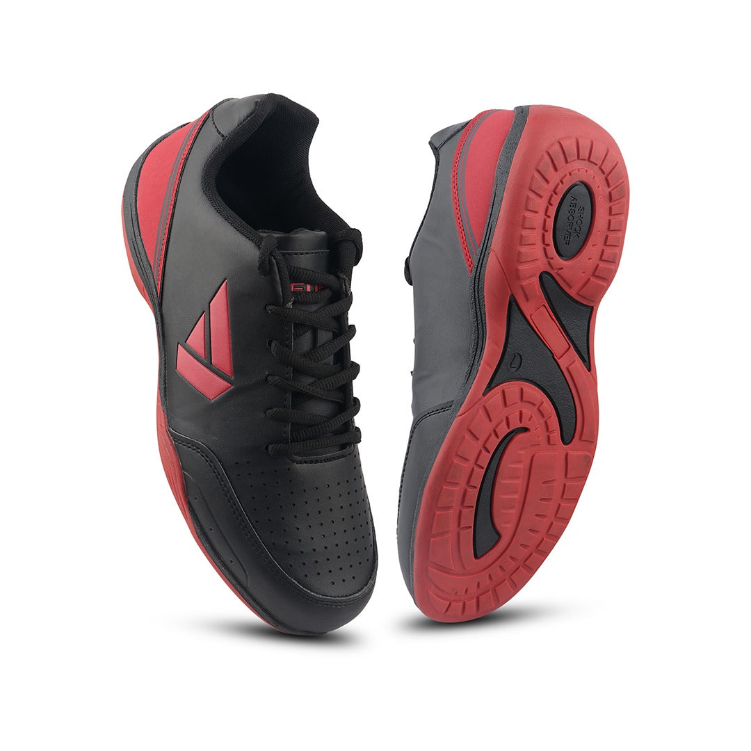 Fuel Ultima Sports Shoes For Men (Black-Red)