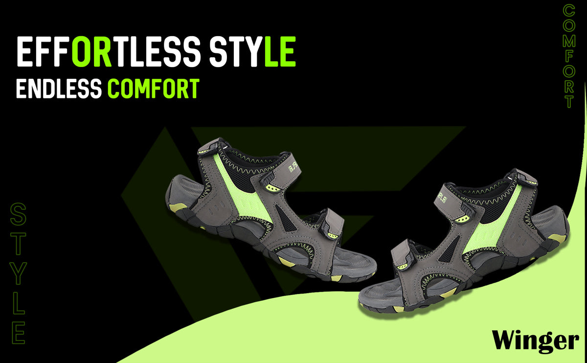 FUEL Winger Casual Sports Sandal for Men (Green)
