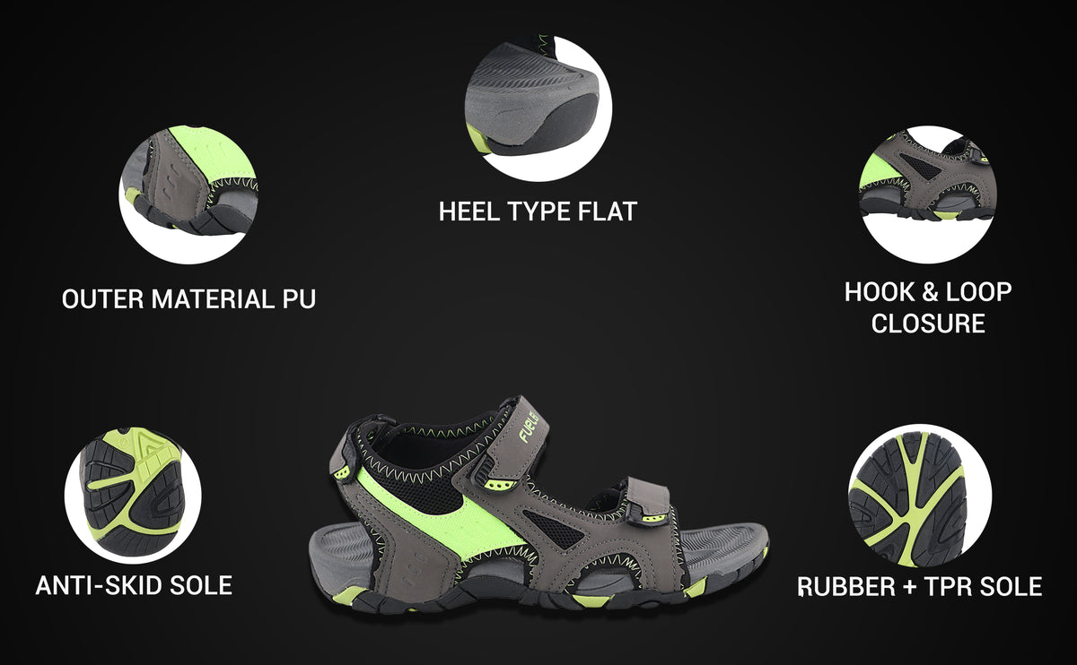 FUEL Winger Casual Sports Sandal for Men (Green)