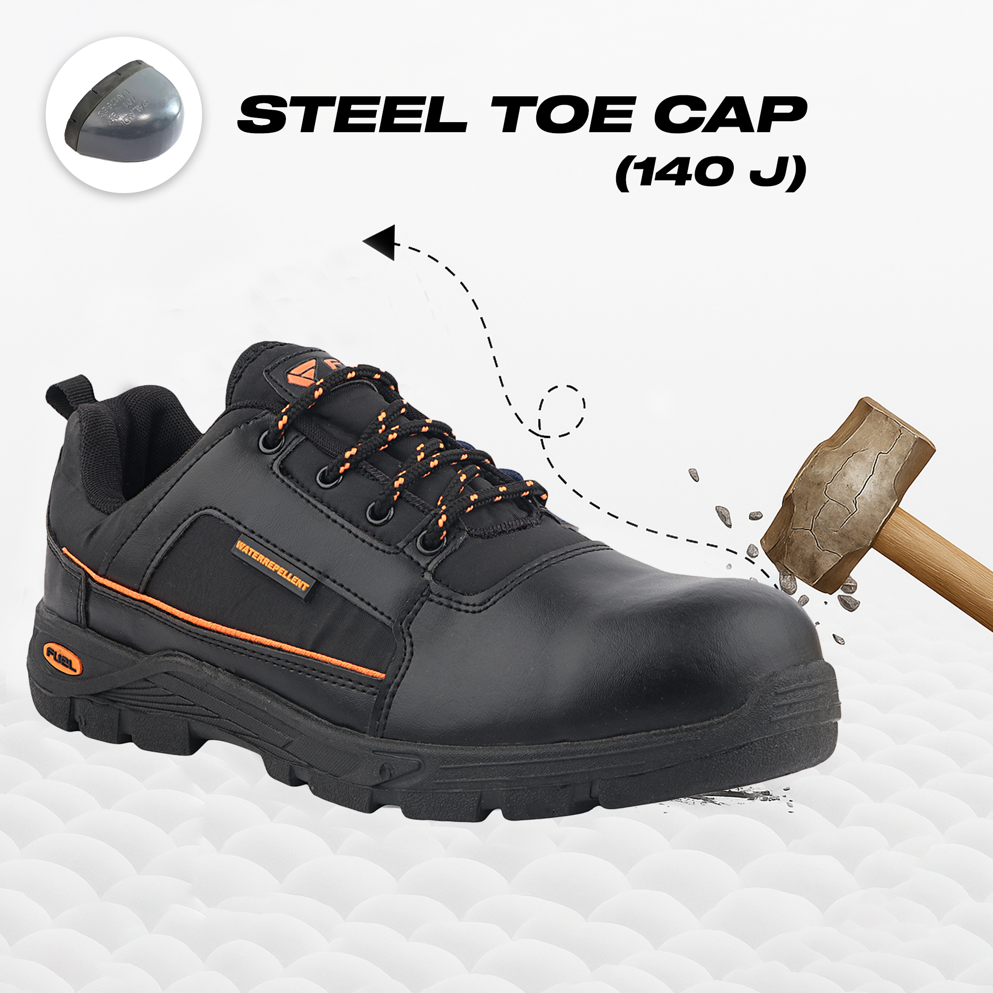 Fuel Armour 3 SD Safety Shoes For Men's  (Black)