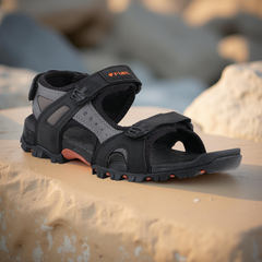 FUEL TimberLand-02 Comfortable Versatile Sporty Casual Sandals for Men (Black)