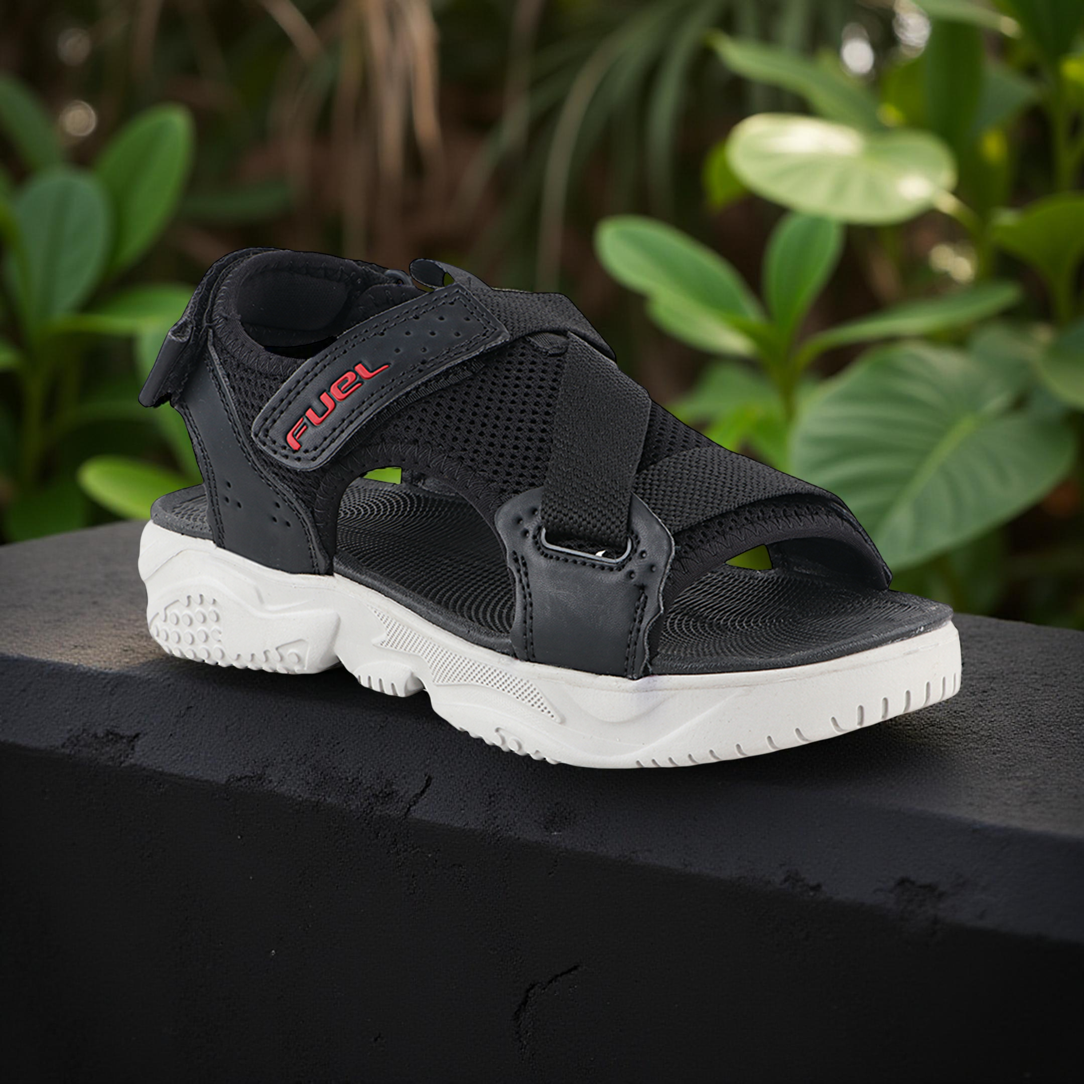 FUEL GABBRO SANDALS FOR MEN'S (BLACK&RED)