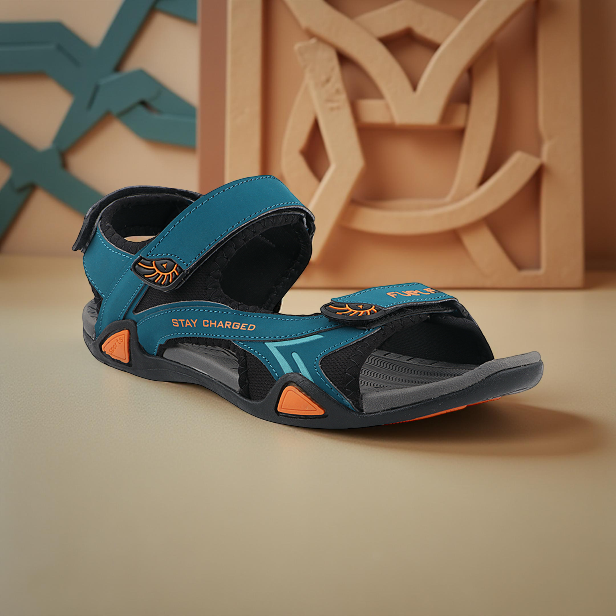 Fuel Victor Sandals For Men's (Blue-Orange)