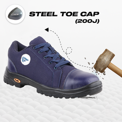 FUEL Canvee Comfortable & lightweight Safety Shoes with 200J Steel Toe (Blue)