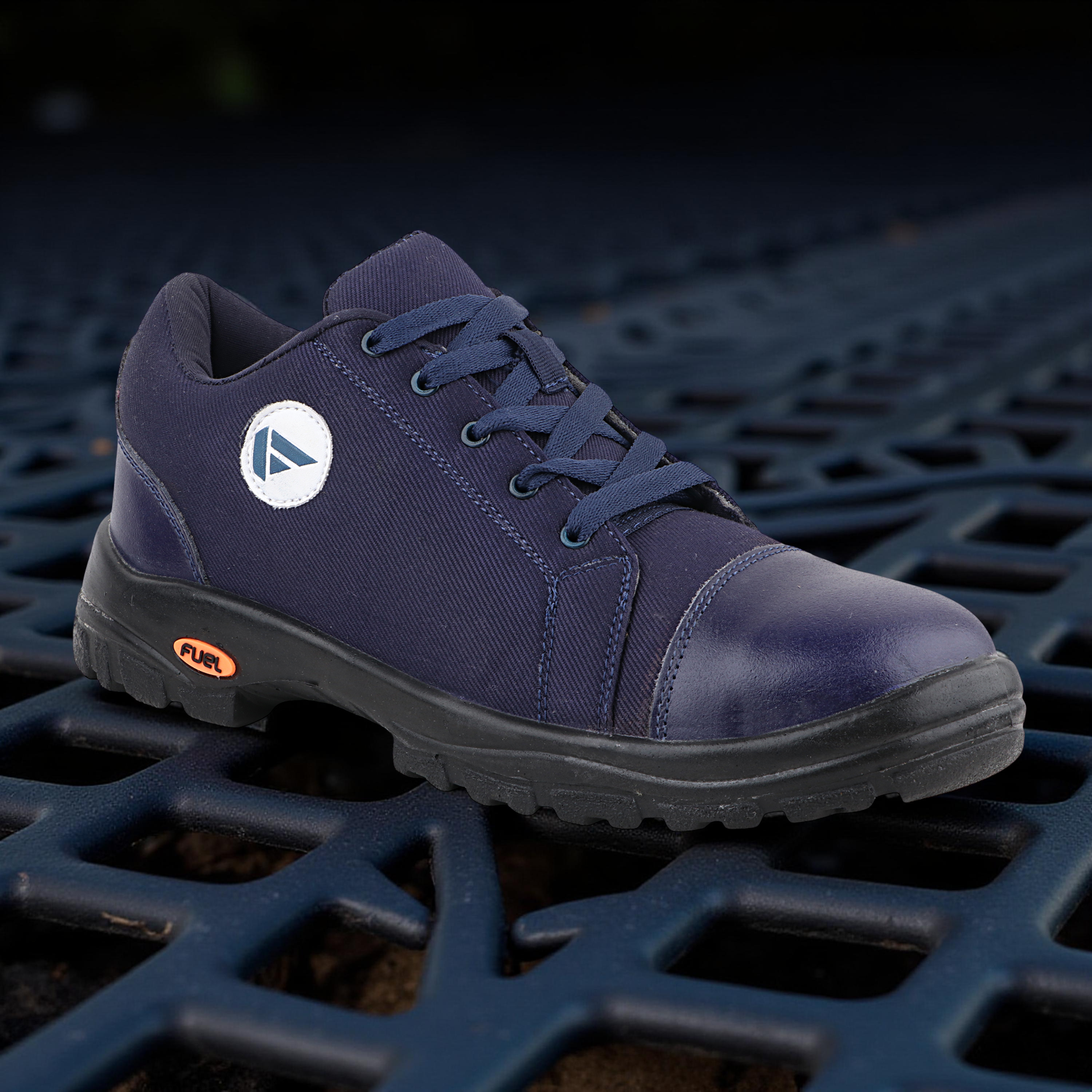 FUEL Canvee Comfortable & lightweight Safety Shoes with 200J Steel Toe (Blue)