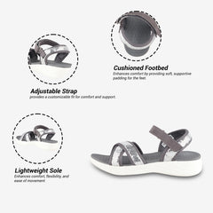 FUEL fashion Sandal for Women (Grey)