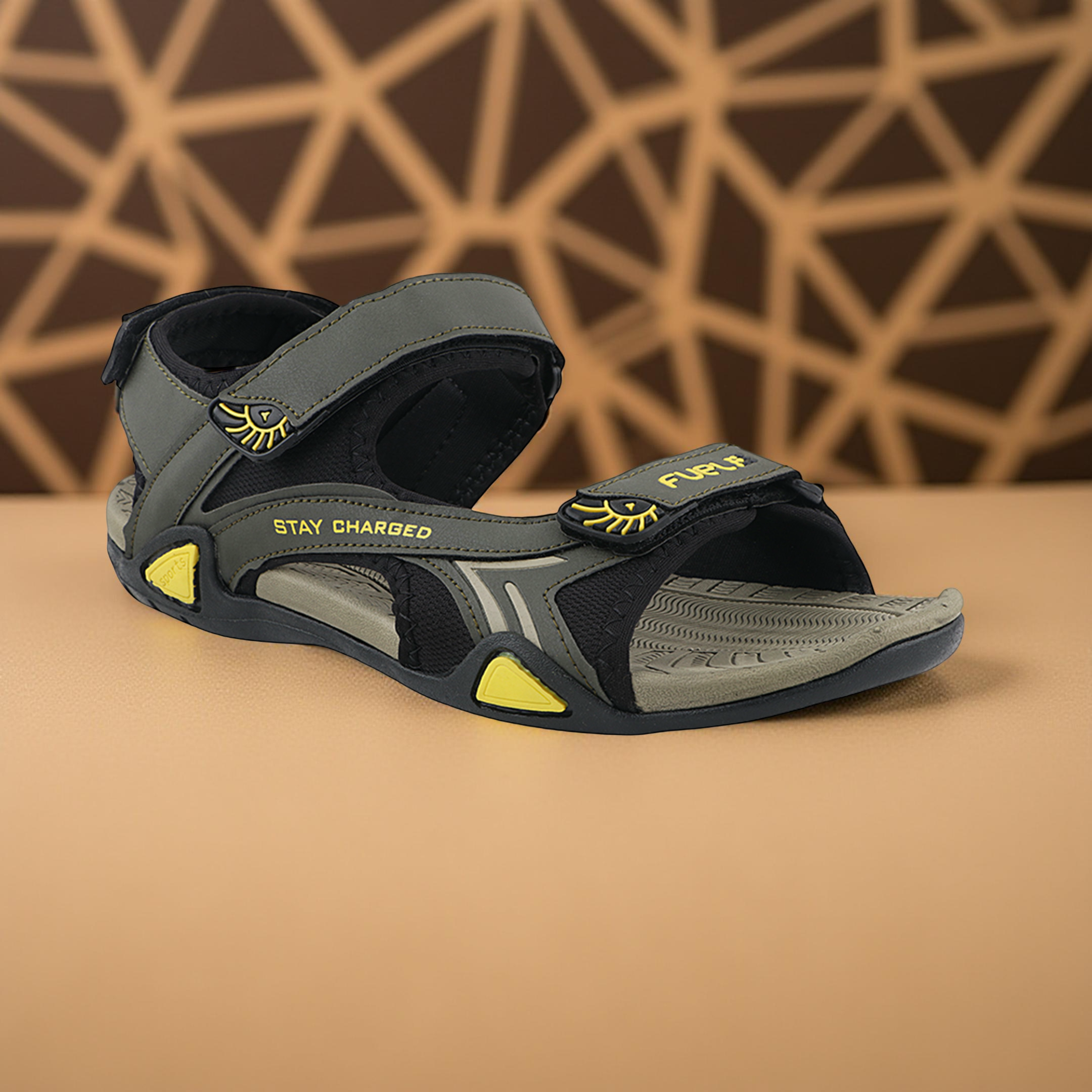 Fuel Victor Sandals For Men's (D Grey-P Green)
