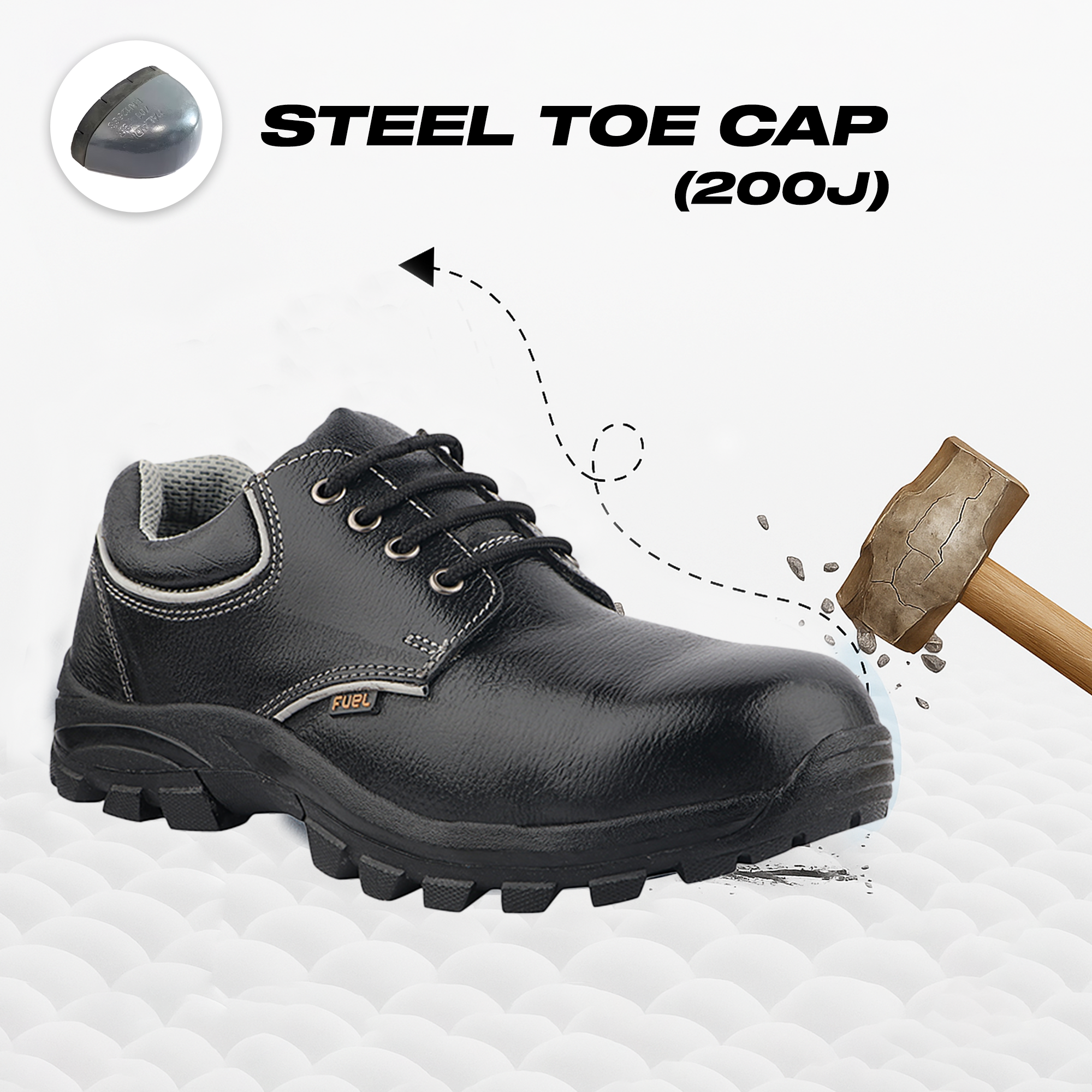 Fuel Leon R Safety Shoes for Men's (Black)