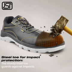 Fuel Mortar Safety Shoes for Men's (Black)