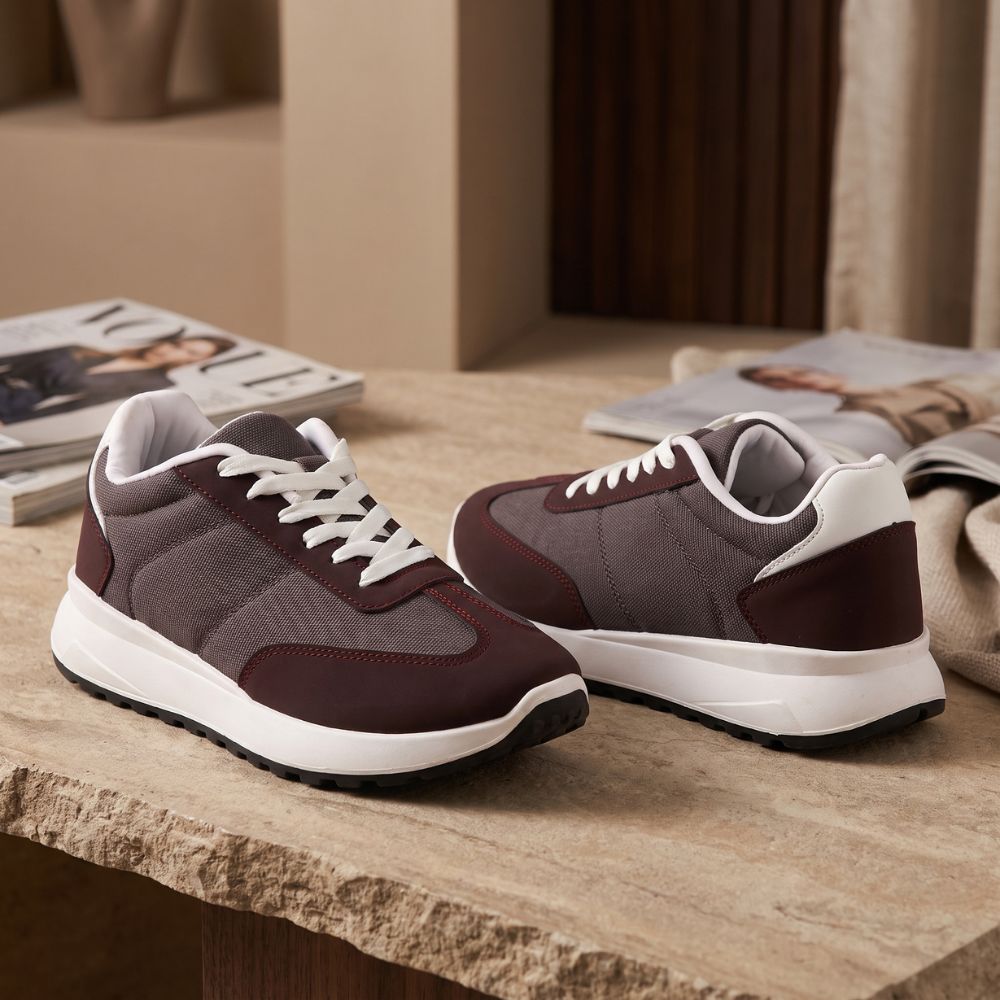 FUEL Neostep-03 Flexible & Lightweight Shock-Absorbing and Comfort Durable Sole Sports Shoes for Men's (Mehroon)