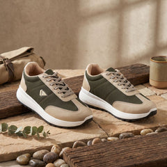 FUEL Neostep-04 Lightweight & Durable with Stylish Corduroy Cushioned Comfort Durable PVC Sole for Men's (Olive)