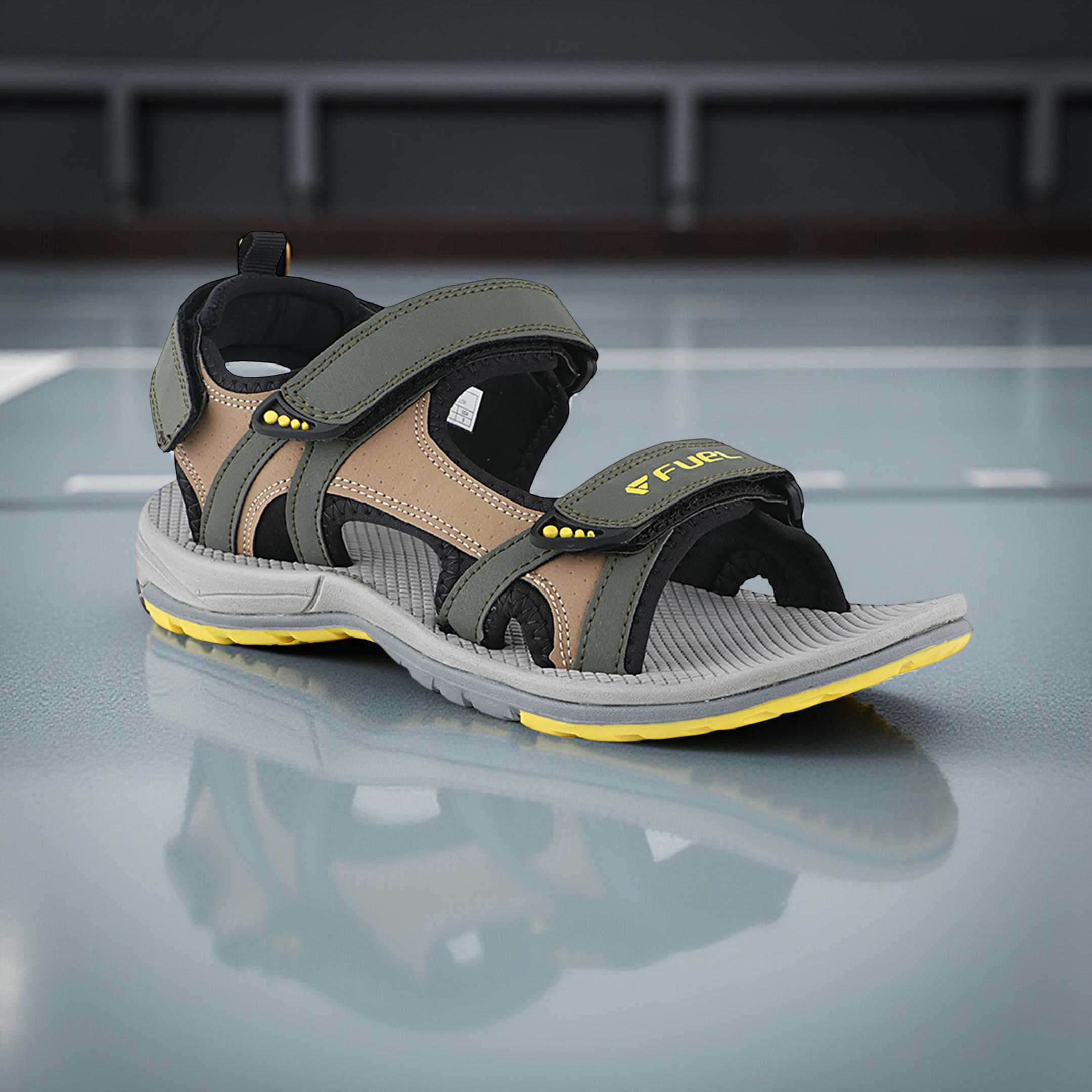 Fuel Splendor Sandals For Men's (Oilve-Yellow)