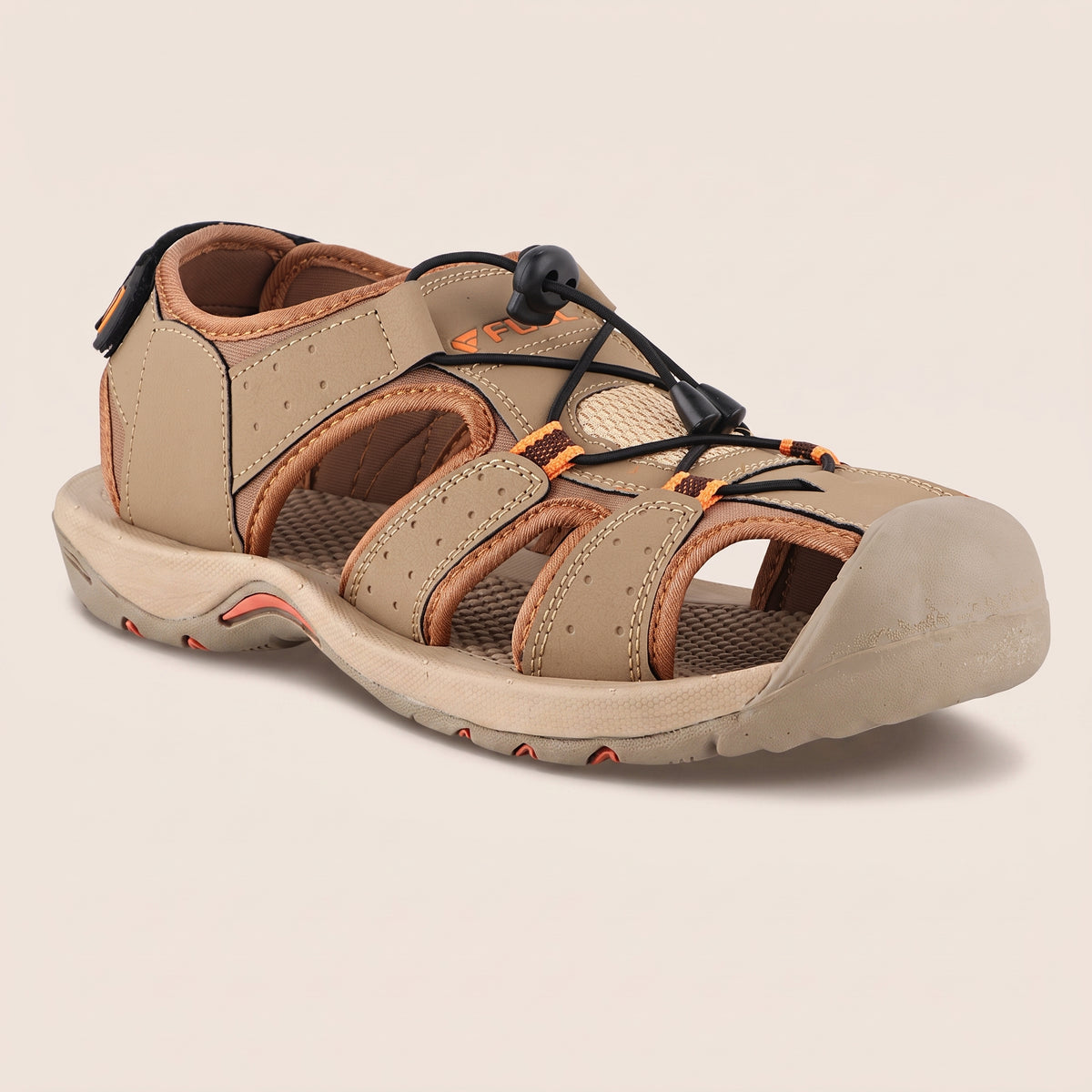 FUEL Soldier-02 Flexible Fisherman Sandals for Men (Beige)