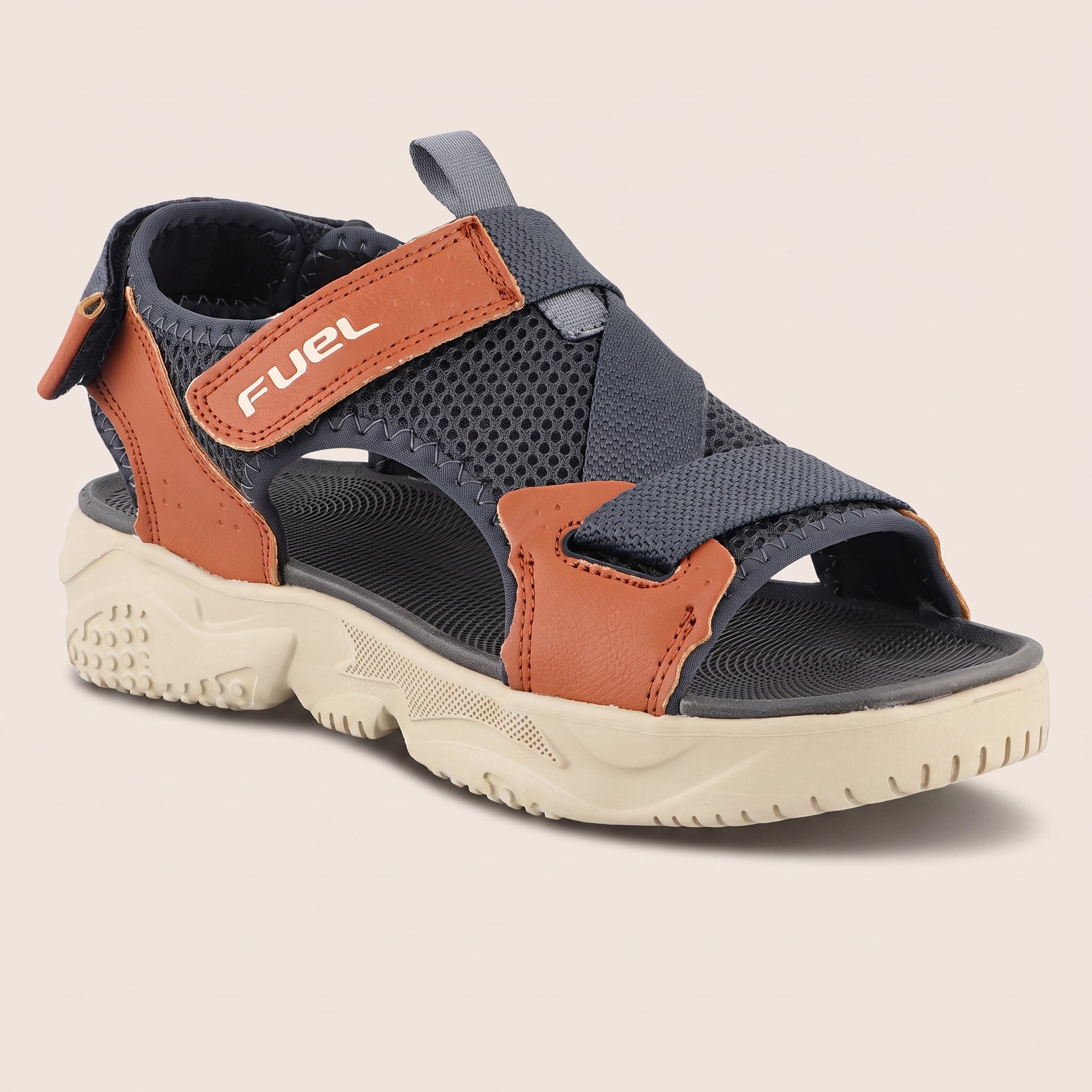 FUEL Gabbro Chunky Sports Sandals for Men (Grey)