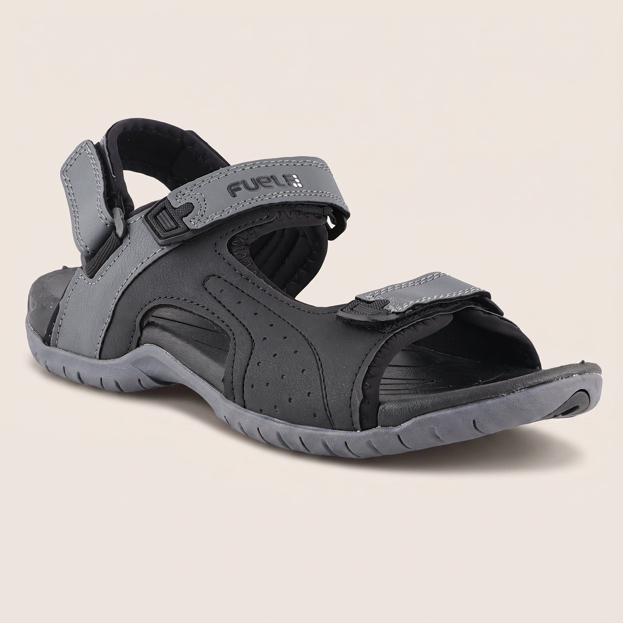 FUEL 2112-02 Men’s Outdoor Comfortable Daily Wear Sports Sandals (Black)