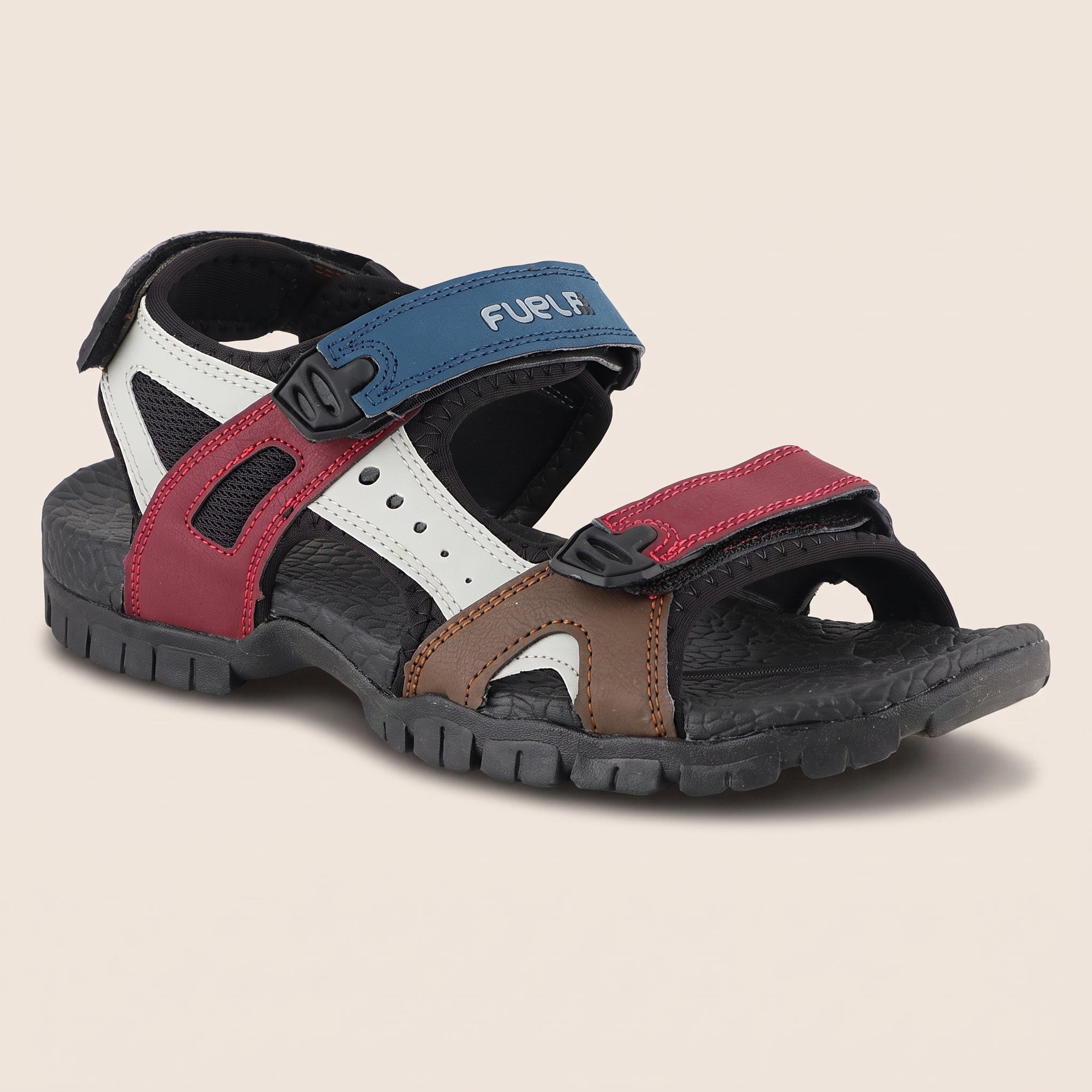 FUEL Rambo-01 Casual Sports Sandal for Men (Red)