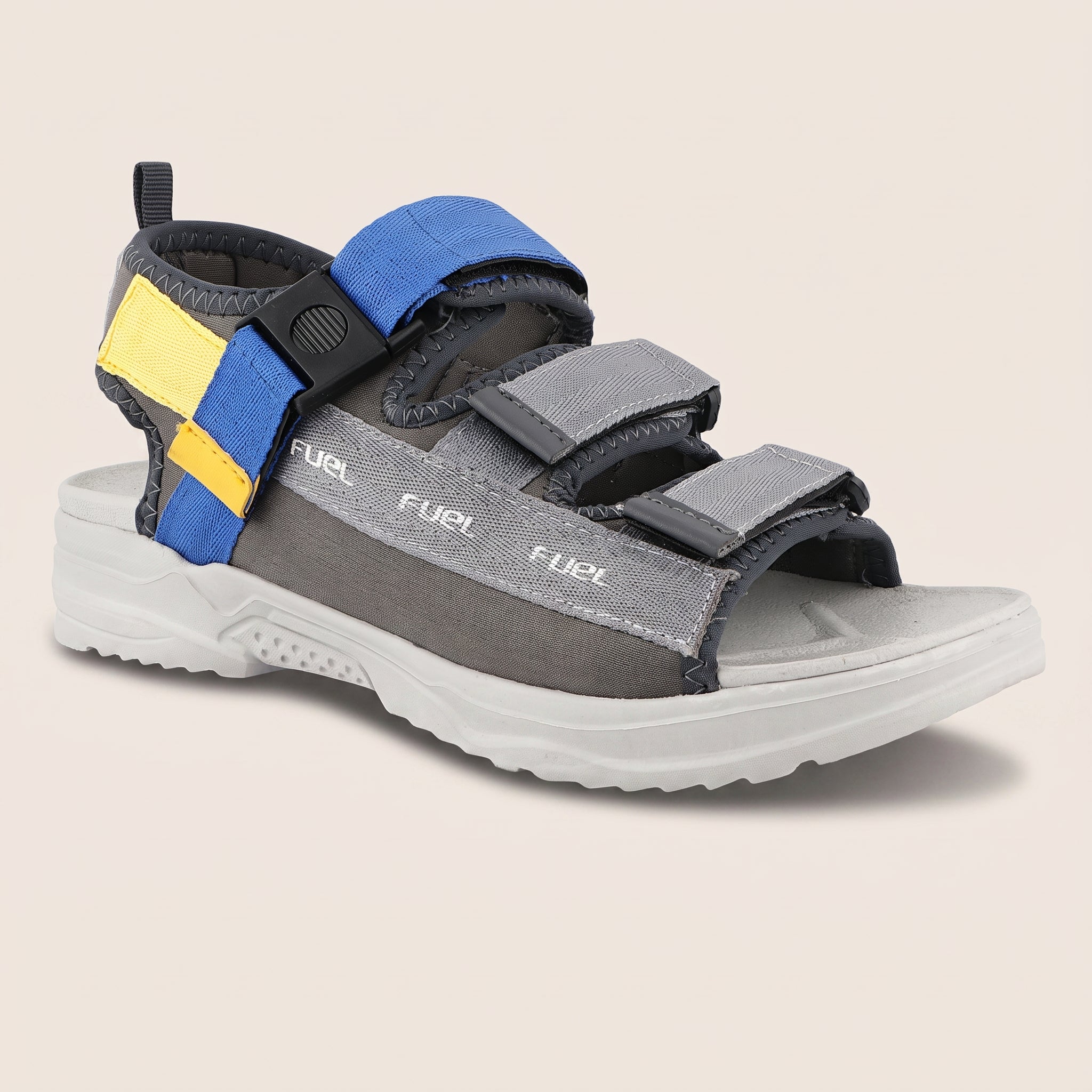 FUEL Combat-05 Comfortable and Stylish Casual Sandals For Men's (Grey)