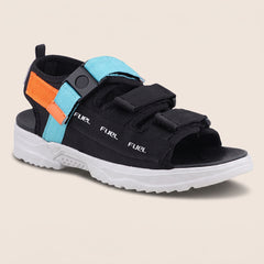 FUEL Combat-05 Comfortable and Stylish Casual Sandals For Men's (Black)