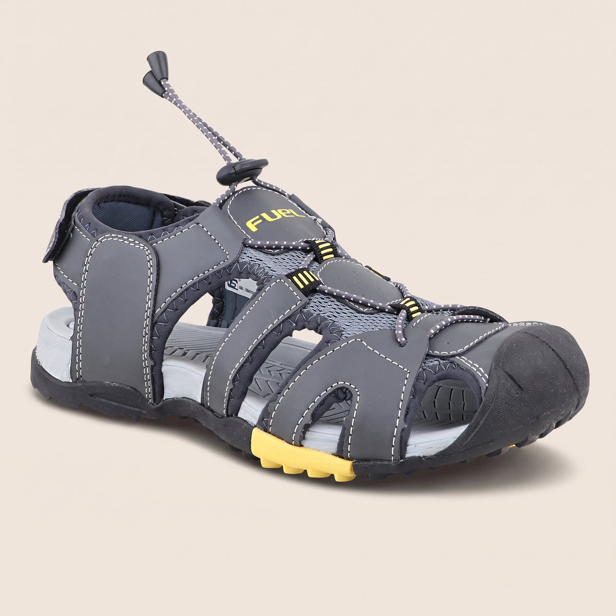 FUEL Warriors Lightweight & All-Day Comfort Sandals for Men's (Grey)