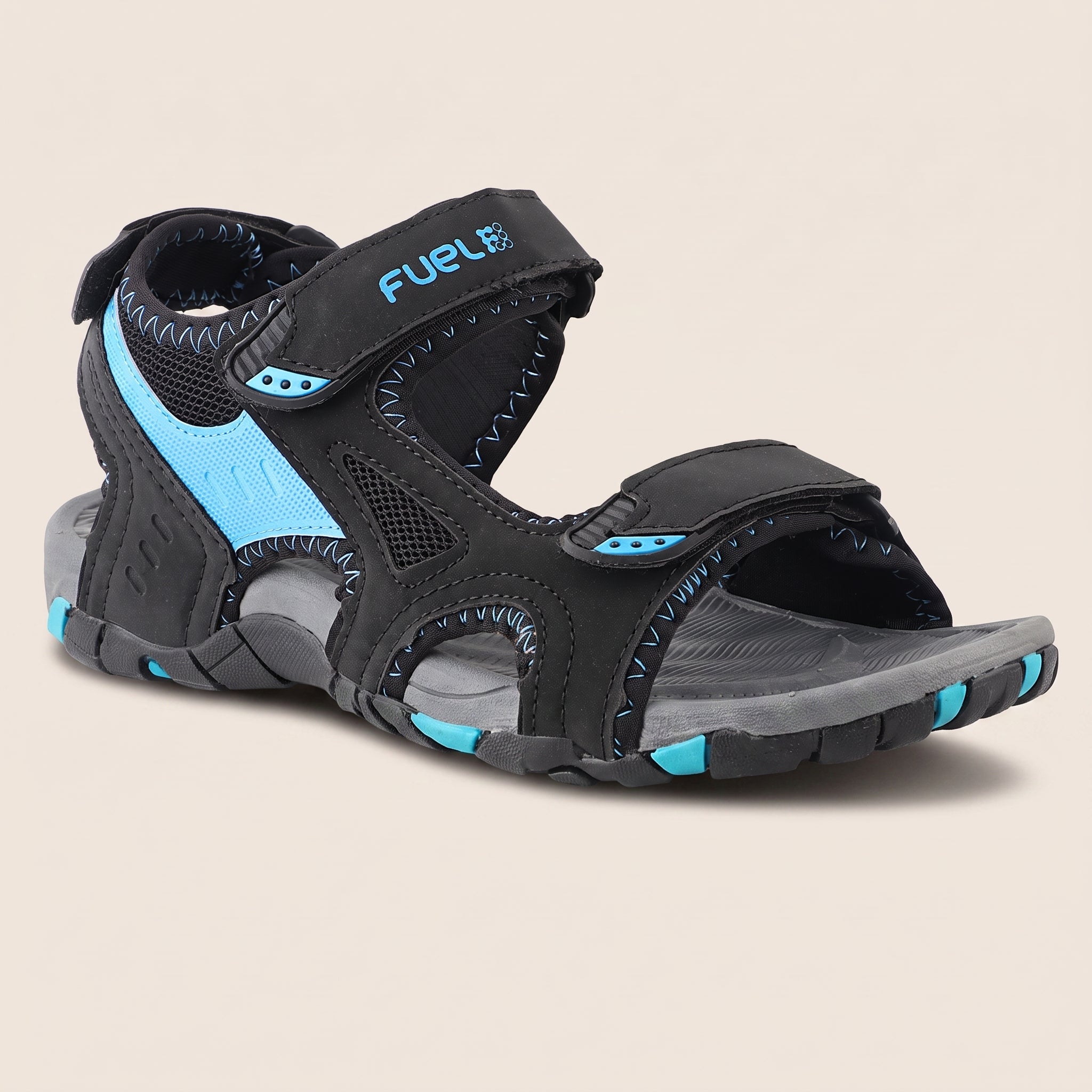 FUEL Winger Casual Sports Sandal for Men (Black)