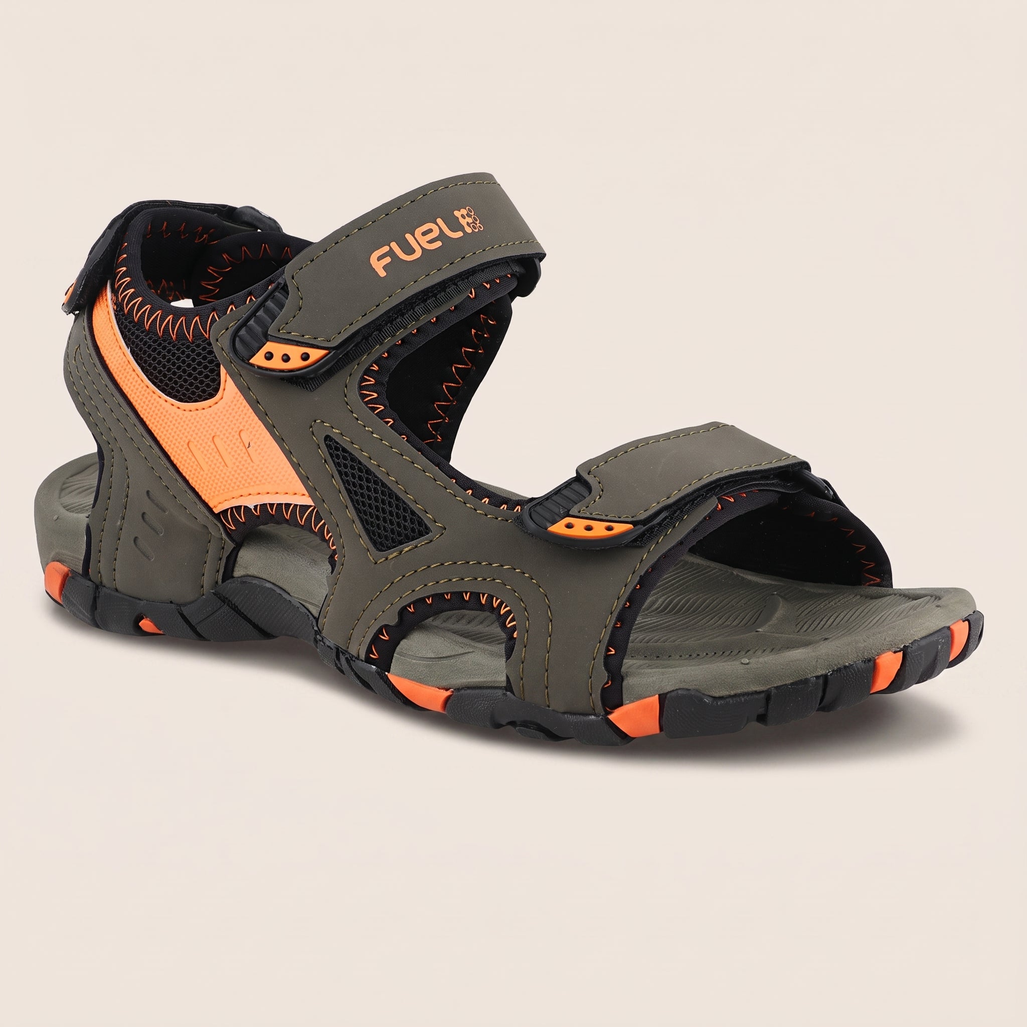 FUEL Winger Casual Sports Sandal for Men (Orange)