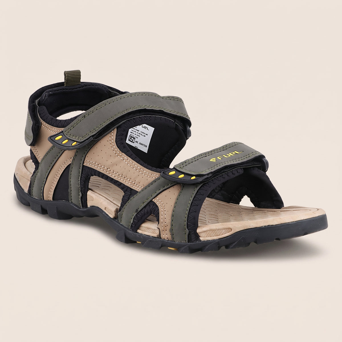 FUEL Punch-02 Versatile Comfortable Sports Sandals for Men (Olive)