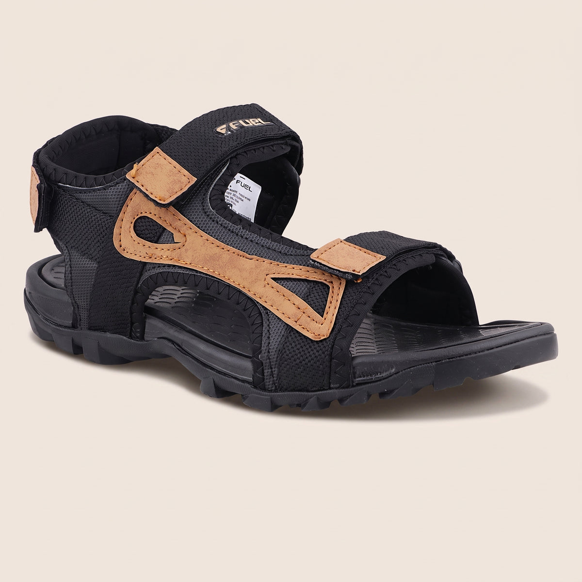 FUEL Punch-03 Comfortable & Trendy Casual Sports Sandals for Men (Beige)