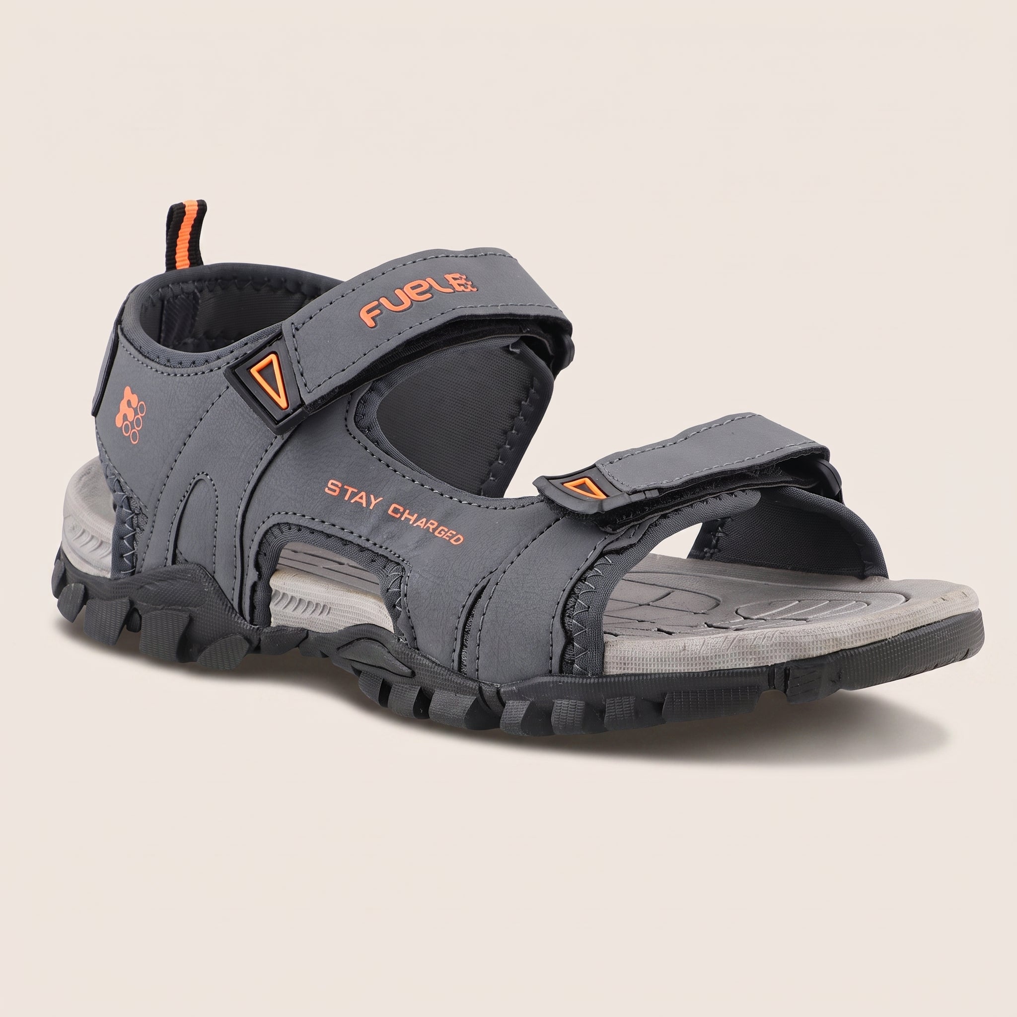 FUEL Krox-01 Casual Sports Sandals for Men's (Grey)