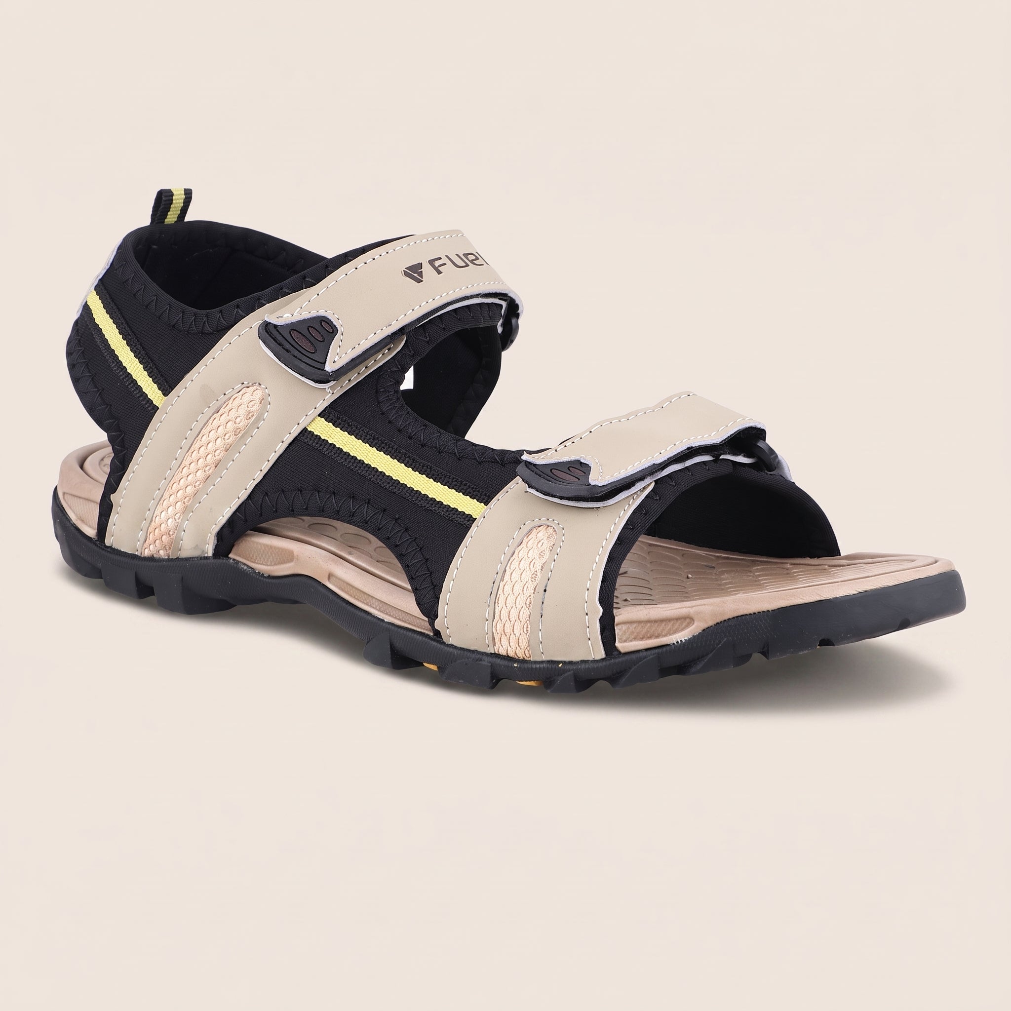 FUEL Punch-02 Versatile Comfortable Sports Sandals for Men (Beige)