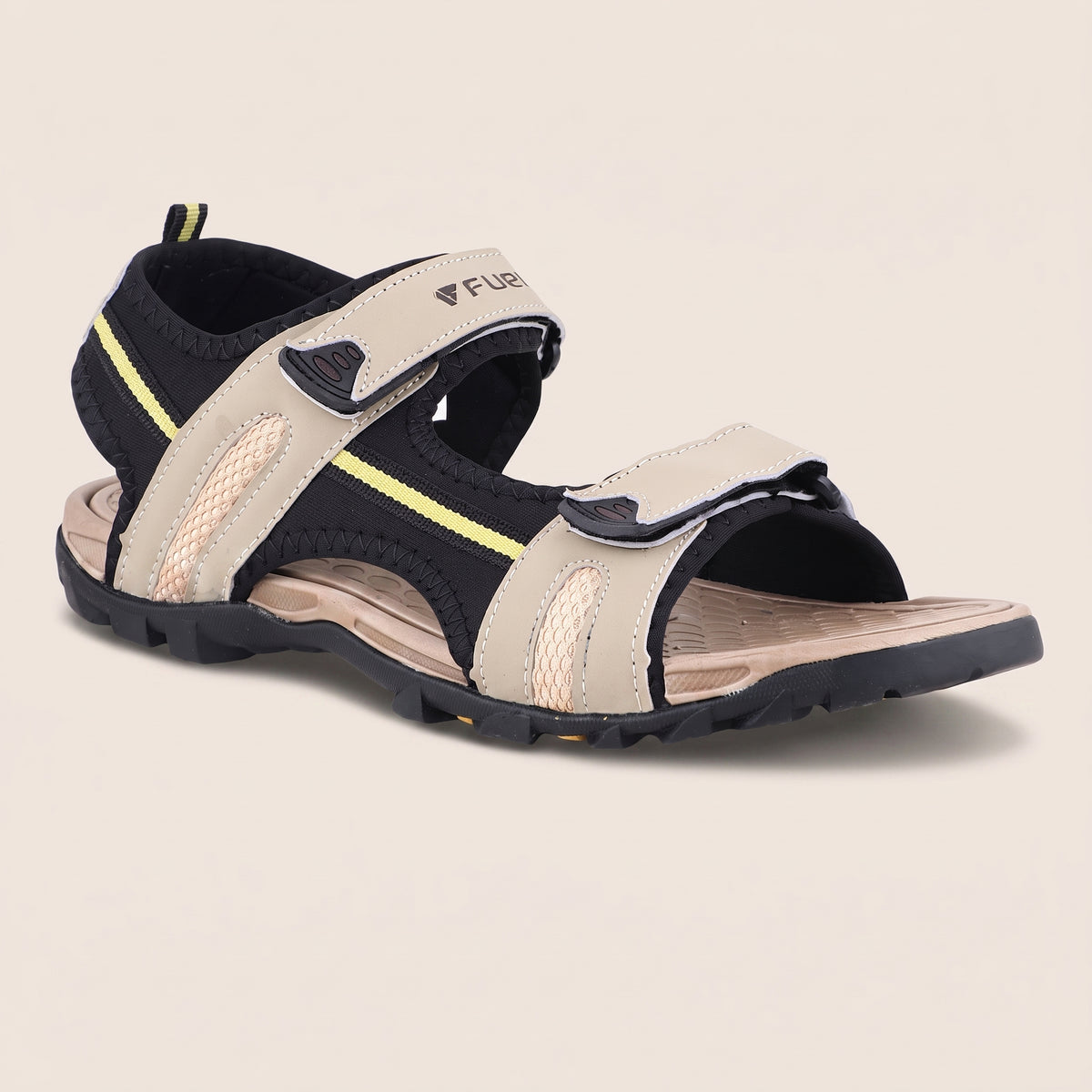 FUEL Punch-02 Versatile Comfortable Sports Sandals for Men (Beige)