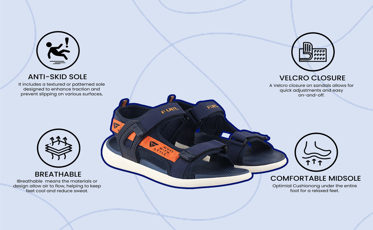 FUEL Power-02 Fully Comfort EVA Sandal For Men's (Navy)