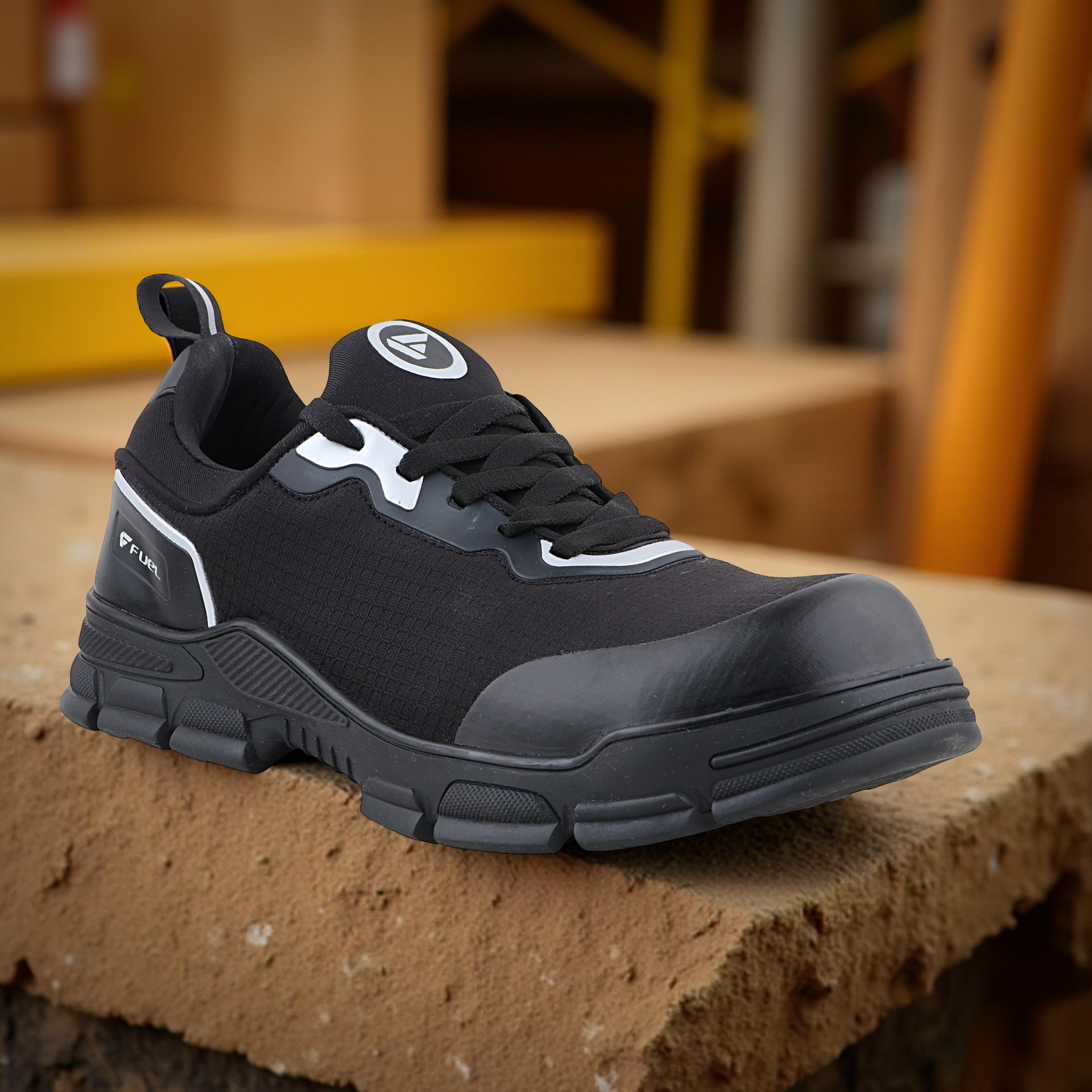 FUEL Reevon-01 Safety Shoes with Fabric Upper, Nitrile Rubber Sole & Non-Metallic 200J Toe Cap