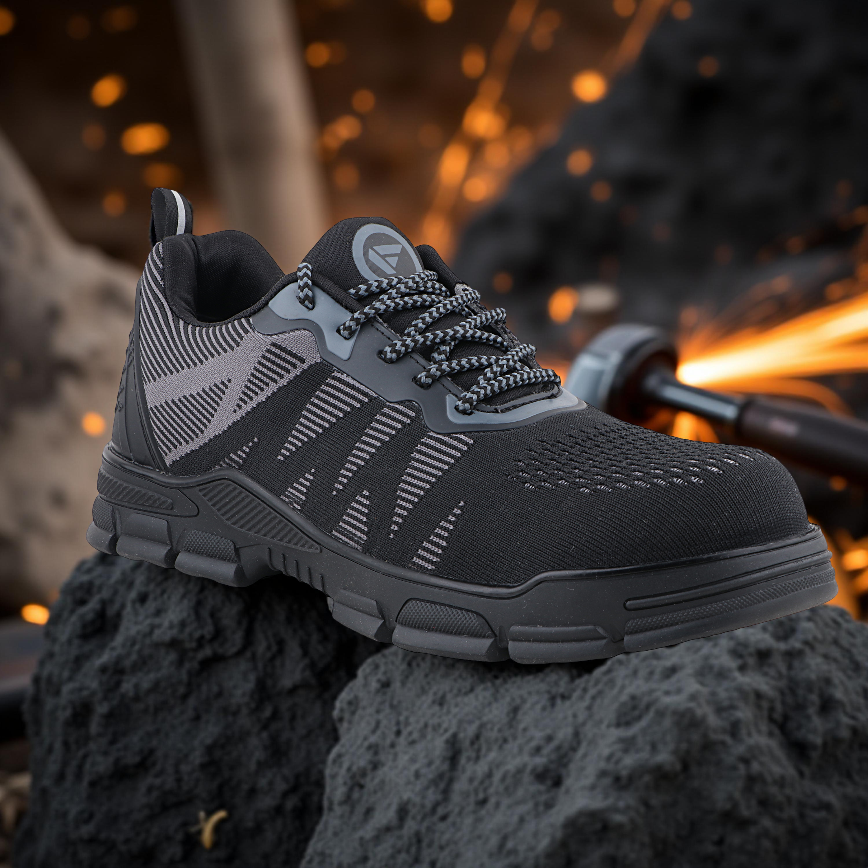 FUEL Reevon-02 Lightweight Knitted Fabric Upper in Kevlar Insole Industrial Safety Shoes with Metallic toe cap (200J)