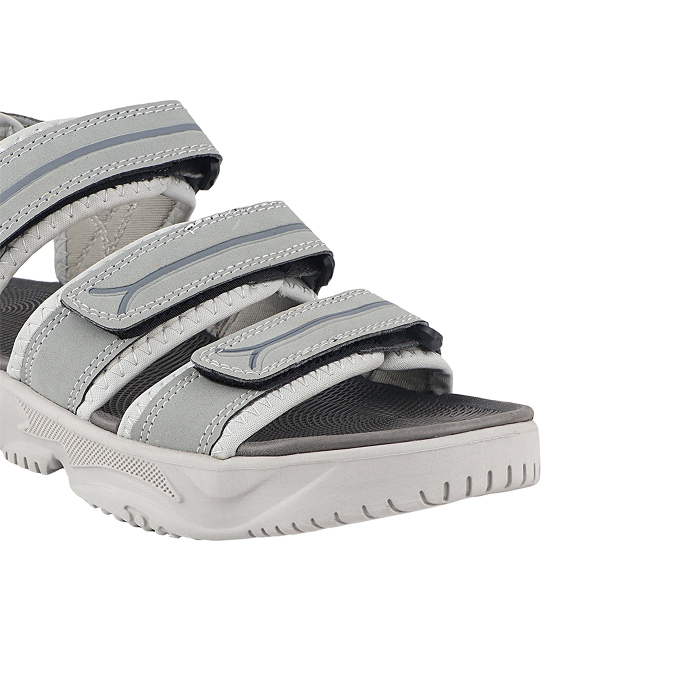 FUEL Keta-01 Comfortable & Lightweight with Soft Cushioning Sports Sandals for Men's (Grey)