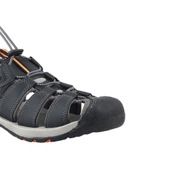 FUEL Soldier-10 Fisherman Protective Toe Cap with Durable Upper & Soft Cushioning Sandals for Men's (Grey)