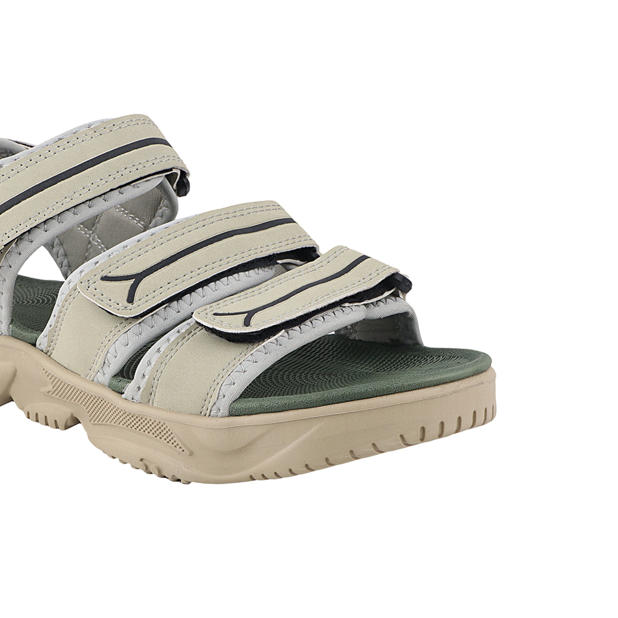 FUEL Keta-01 Comfortable & Lightweight with Soft Cushioning Sports Sandals for Men's (Olive)