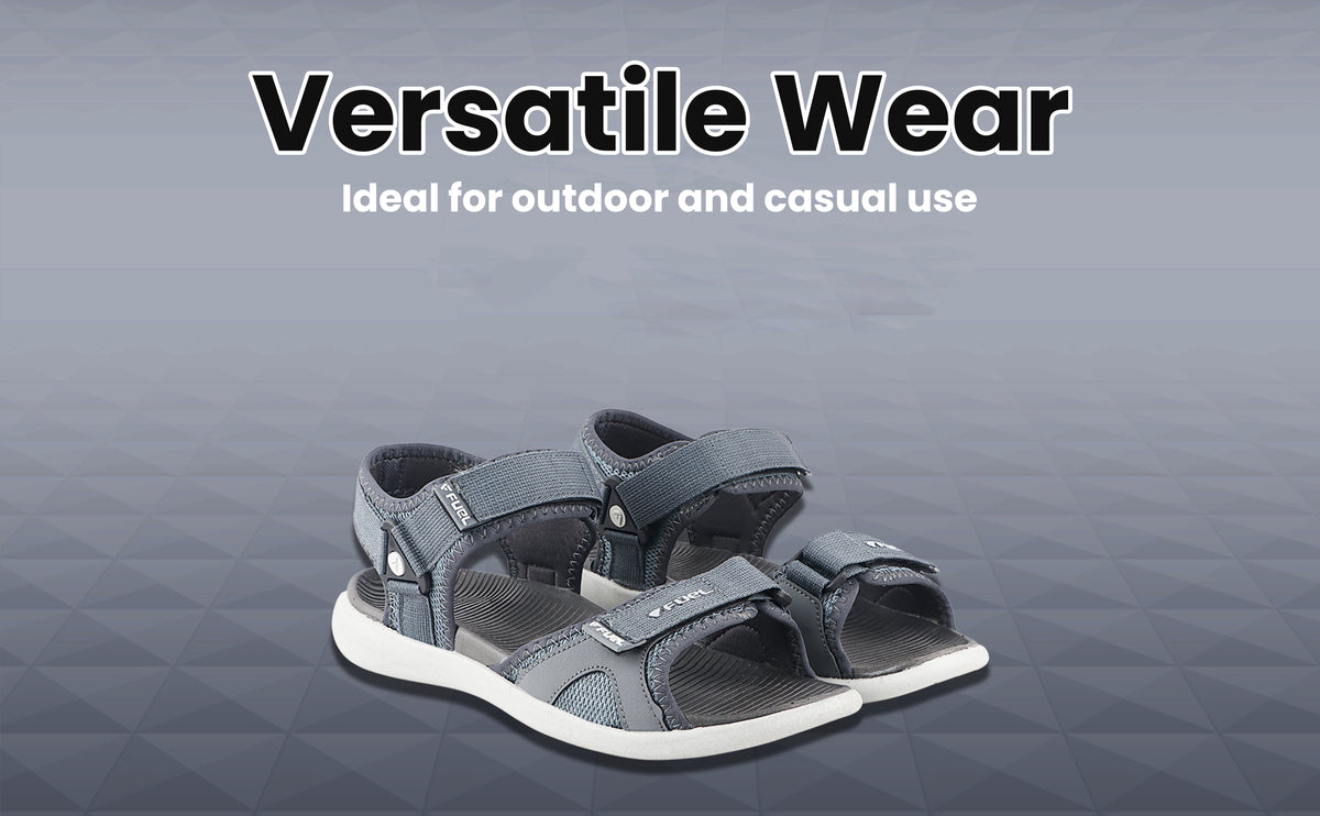 FUEL Soldier-14 Daily-wear Slip Resistant Fishermen Sandal for Men (Black)