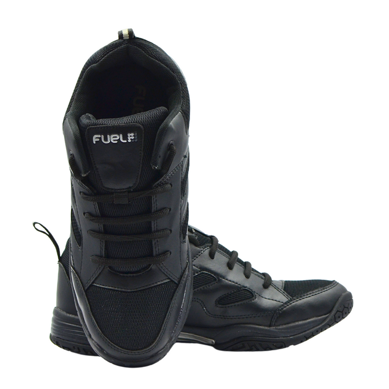 FUEL Extra Comfort Black Sneakers for Walking/Running | Comfortable, Lightweight & Breathable Men's Shoes for Dailywear | Gents Stylish Footwear