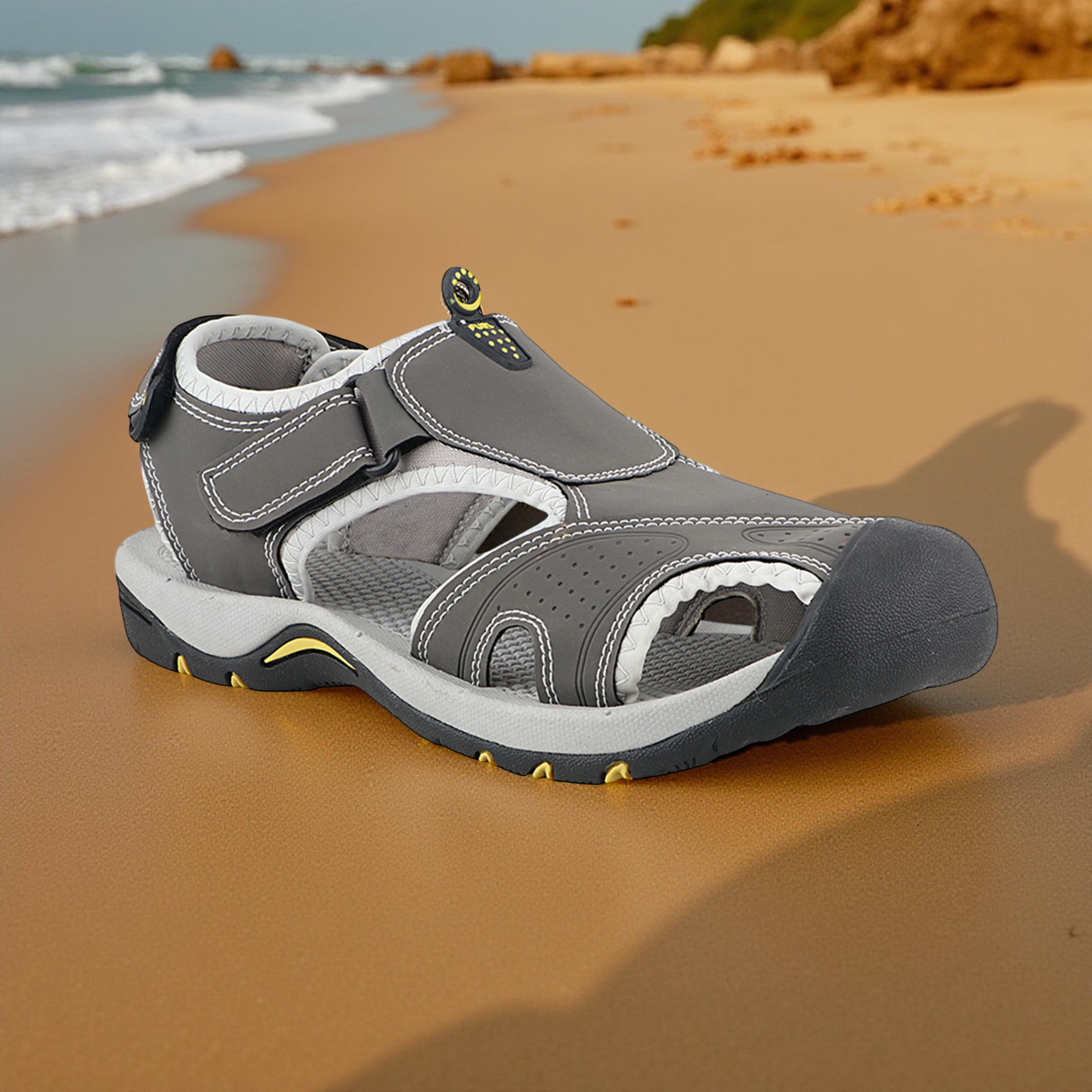 Fuel Soldier-04 Fisherman Sandals for Men (D-Grey)