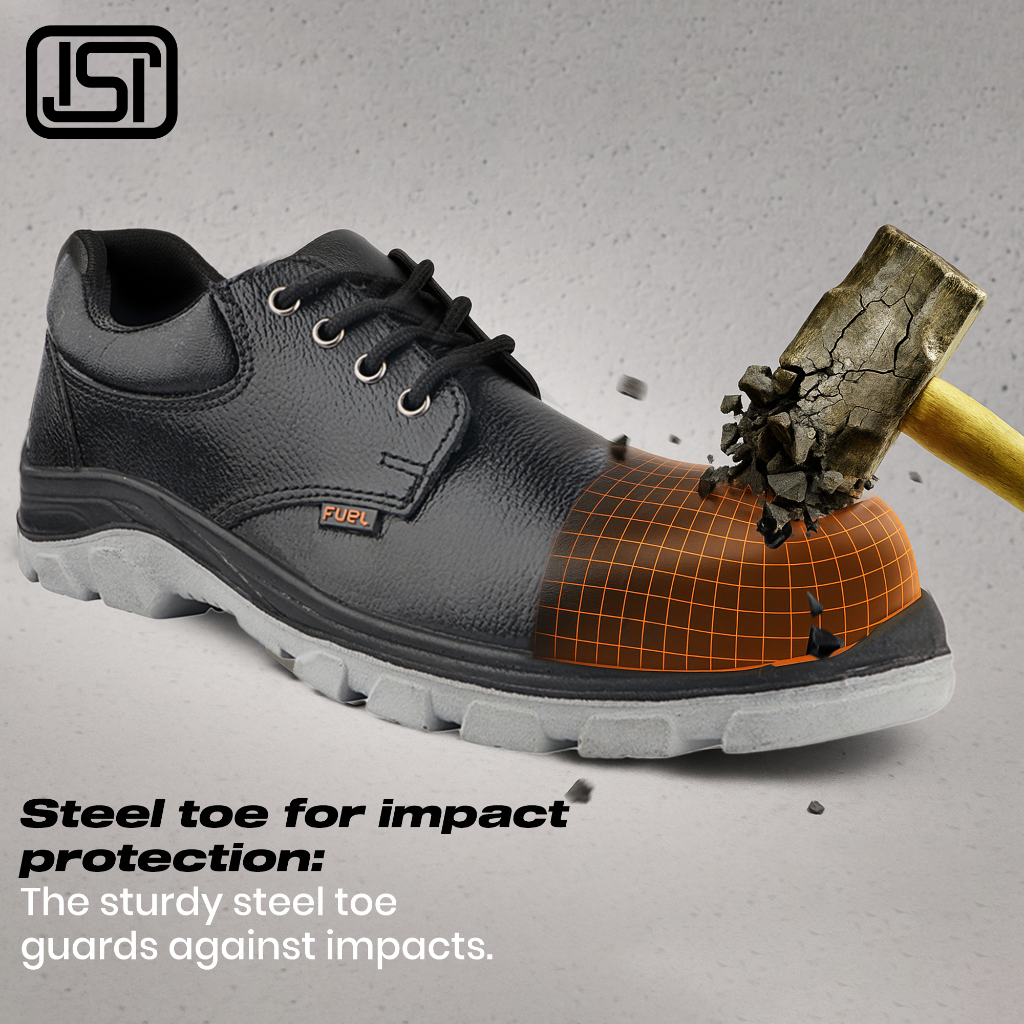 Fuel Spear DD Safety Shoes for Men's (Black)