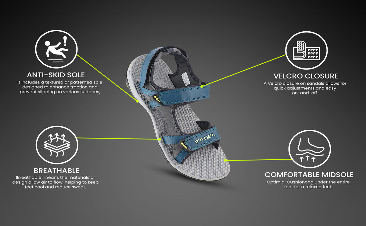 FUEL Splendor Comfortable Sandals For Men's (Blue)